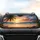 Tropical Palm Tree Golden Beach Sunset Ocean Waves - Car Interior Upgrade Car Sunshade - 3