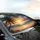 Tropical Palm Tree Golden Beach Sunset Ocean Waves - Car Interior Upgrade Car Sunshade - 5