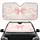 Flowing Pearlescent Sheen Fabric Folds Blush Pink Ribbons Bows Car Interior Upgrade Car Sunshade - 1