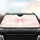 Flowing Pearlescent Sheen Fabric Folds Blush Pink Ribbons Bows Car Interior Upgrade Car Sunshade - 4