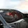 Fierce Red Dragon Head Golden Eyes Volcanic Peaks Car Sunshade - 6