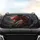 Fierce Red Dragon Head Golden Eyes Volcanic Peaks Car Sunshade - 4