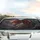 Fierce Red Dragon Head Golden Eyes Volcanic Peaks Car Sunshade - 5