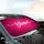Blessed Celestial Radiance Magenta Fuchsia Gold Accent - Everyday Faith Expression Drivers Gift Car Sunshade - 6