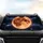 Majestic Glowing Orange Full Moon Sparkling Stars Celestial Night - Travel Essentials Space Lover Gift Car Sunshade - 4