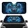 Grey Wolf Head Golden Eyes Cyan Diamond Ethereal Wings - Wildlife Lover Fantasy Gift Car Sunshade - 1