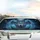 Grey Wolf Head Golden Eyes Cyan Diamond Ethereal Wings - Wildlife Lover Fantasy Gift Car Sunshade - 5