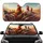 Cool Orange Rooster Driving Luxury Vehicle Desert Scene - Travel Gift for Adventurers Car Sunshade - 1