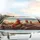 Cool Orange Rooster Driving Luxury Vehicle Desert Scene - Travel Gift for Adventurers Car Sunshade - 5