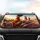 Cool Orange Rooster Driving Luxury Vehicle Desert Scene - Travel Gift for Adventurers Car Sunshade - 4