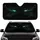Powerful Shadowy Creature Piercing Emerald Eyes Intense Glow - Mystical Fantasy Decor Gift Car Sunshade - 1
