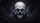 Polished Bone Skull Iridescent Eyes - Dark Fantasy Art Gift Car Sunshade - 7