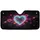 Neon Chalk Sketch Glowing Hearts Cosmic Energy Streaks - Auto Interior Decor Gift Car Sunshade - 3