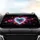 Neon Chalk Sketch Glowing Hearts Cosmic Energy Streaks - Auto Interior Decor Gift Car Sunshade - 4