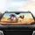 Startled Purple Horse Shocked Yaks Camel Driving Desert Dunes - Animal Lover Gift Car Sunshade - 4
