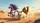 Startled Purple Horse Shocked Yaks Camel Driving Desert Dunes - Animal Lover Gift Car Sunshade - 7