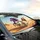 Startled Purple Horse Shocked Yaks Camel Driving Desert Dunes - Animal Lover Gift Car Sunshade - 6
