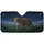 Majestic Spotted Leopard Dewy Grass Glowing Highlights Twilight Sky - Wildlife Lover Gift Car Sunshade - 3