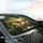 Four Smiling Cats Vintage Car Scenic Drive - Lush Green Forest Road Trip Gift for Drivers Car Sunshade - 6