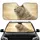 Noble White Lion Golden Eyes Golden Mist Radiant Sky - Wildlife Lover Gift Car Sunshade - 1