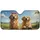 Golden Retrievers Smiling Red Bandana Steering Wheel Adventure Drive - Dog Lover Gift Car Sunshade - 3