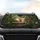 Pink Nose Sleeping Tabby Cat Lush Forest Undergrowth Red Berries - Cat Lover Gift Car Sunshade - 4