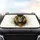 Majestic Lion Head Voluminous Mane Intense Gaze Medallion Smoke Swirls - Wildlife Lover Gift Car Sunshade - 4