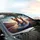 Yorkshire Terriers Driving Futuristic Adventure - Pet Owner Road Trip Gift Car Sunshade - 6