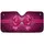 Hot Pink Satin Ribbon Bow Fuchsia Black Leopard Spots - Car Interior Upgrade Car Sunshade - 3