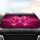 Hot Pink Satin Ribbon Bow Fuchsia Black Leopard Spots - Car Interior Upgrade Car Sunshade - 4
