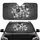 Dense Stylized Cartoon Cat Faces - Road Trip Car Accessory for Cat Lovers Car Sunshade - 1