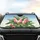 Galah Cockatoos Tropical Banana Leaves Hibiscus - Car Interior Upgrade Car Sunshade - 4