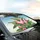 Galah Cockatoos Tropical Banana Leaves Hibiscus - Car Interior Upgrade Car Sunshade - 6