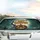 Happy Halloween Grinning Jack-o'-lantern Full Moon Bats Road Trip Accessory Car Sunshade - 5