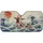 Large Japanese Koi Fish Cresting Ocean Waves Deep Red Sun - Car Interior Upgrade Car Sunshade - 3