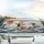 Large Japanese Koi Fish Cresting Ocean Waves Deep Red Sun - Car Interior Upgrade Car Sunshade - 5