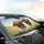 Pugs Pink Sunglasses Cowboy Hats Scenic Landscape - Road Trip Gift for Dog Owners Car Sunshade - 6