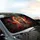 Majestic Cheetah Poppy Moon Leaves - Road Trip Gift for Wildlife Lovers Car Sunshade - 6