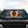 Fiery Skull Galleon Stormy Sea - Car Interior Upgrade Car Sunshade - 4