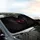 Glowing Red Slit-Pupil Evil Eyes Dark Menacing Face Jagged Shadows Car Interior Upgrade Car Sunshade - 6