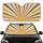 Yellow Semi-Circular Sun Olive Green Brown Terracotta Sunburst Rays - Car Interior Upgrade Car Sunshade - 1