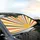 Yellow Semi-Circular Sun Olive Green Brown Terracotta Sunburst Rays - Car Interior Upgrade Car Sunshade - 6