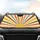 Yellow Semi-Circular Sun Olive Green Brown Terracotta Sunburst Rays - Car Interior Upgrade Car Sunshade - 4