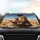 Anthropomorphic Lions Sunglasses Revolver Desert Drive - Travel Essentials Car Sunshade - 4