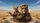 Anthropomorphic Lions Sunglasses Revolver Desert Drive - Travel Essentials Car Sunshade - 7