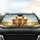 Jubilant Golden Retrievers with Sunglasses - Road Trip Gift for Dog Lover Car Sunshade - 4