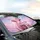 Highland Cow Baby Calf Bubblegum Nebula - Car Interior Upgrade Cow Lover Gift Car Sunshade - 6