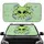 Vibrant Green Alien Heads Flying Saucers Cosmic Field - Commute Accessory Car Sunshade - 1