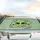 Vibrant Green Alien Heads Flying Saucers Cosmic Field - Commute Accessory Car Sunshade - 5