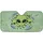 Vibrant Green Alien Heads Flying Saucers Cosmic Field - Commute Accessory Car Sunshade - 3